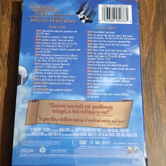 MONTY PYTHON AND THE HOLY GRAIL Special Edition on DVD - Picture 2 of 2